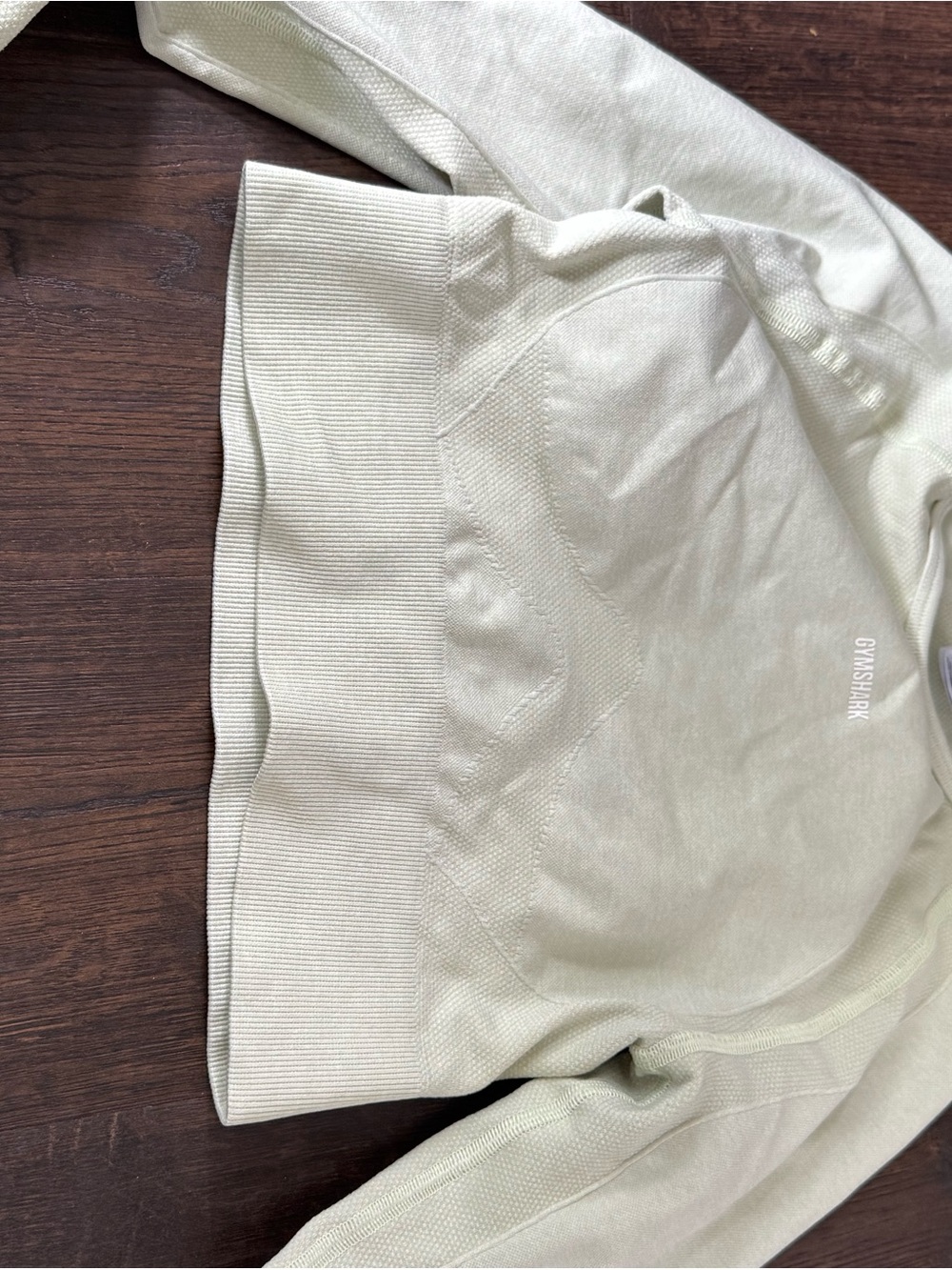 Gymshark Sage Green Seamless Cropped Sweatshirt